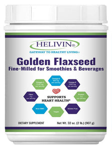 Helivin Golden Flaxseed Powder - Fine Milled for Smooth Texture