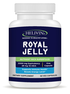 Helivin Royal Jelly Veggie Capsules – No Magnesium Stearate