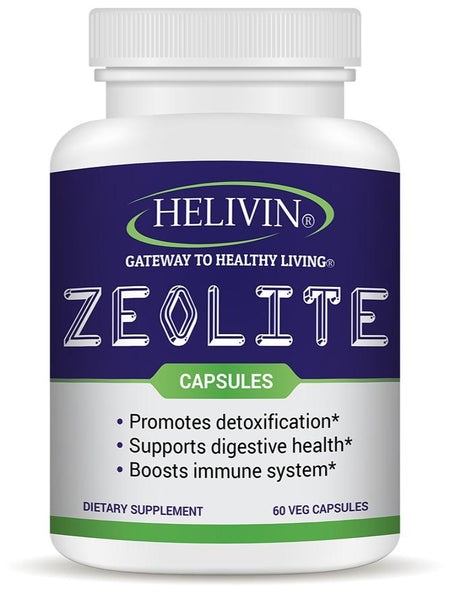Helivin Zeolite Veggie Capsules – No Magnesium Stearate or Other Fillers
