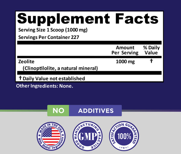 Helivin Zeolite for Detoxification - Powder - No Additives